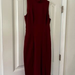 White House Black Market Sleeveless Red Midi Dress